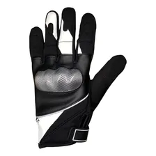 Luva Motociclista Motoboy Com Protecao Touch Screen Cor Preto Com Branco Tamanho P Foto  mini 1