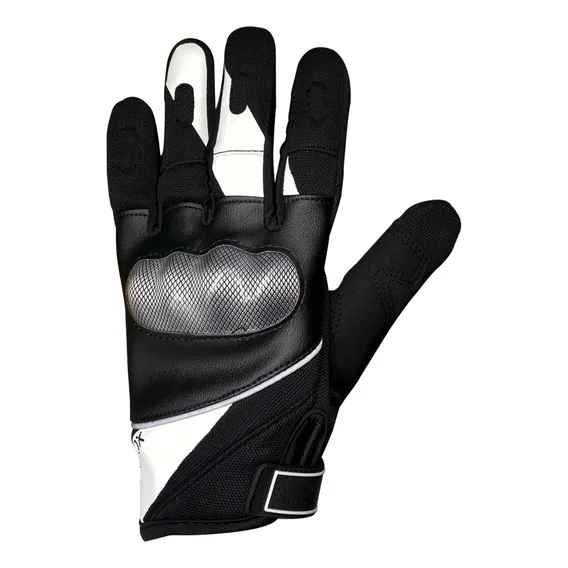 Luva Motociclista Motoboy Com Protecao Touch Screen Cor Preto Com Branco Tamanho P Foto 1