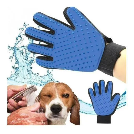 Luva Nano Magnético Tira Pelos Pets Cães Gatos True Touch Foto 1