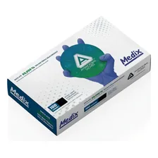 Luva Nitrílica Antimicrobiana Medix - Cx C/ 100 Unids - P Foto mini  2