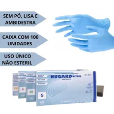 Luva Nitrílica Procedimento Não Cirurgico Tam. M Azul Foto mini  2