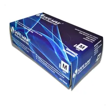 Luva Nitrilica Sem Po Azul 100un - Safemax M Foto mini  2
