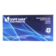 Luva Nitrilo Safe Max Azul G C/100 Supermax Foto  mini 1