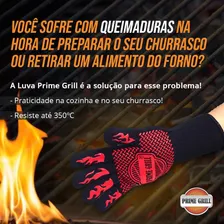 Luva Para Churrasco Alta Temperatura Bbq Forno Prime Grill Cor Preto Foto mini  2