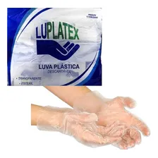 Luva Plástica Descartável Estéril Com 100un. Luplatex Foto  mini 1