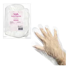 Luva Plástica Descartável Transparente Manicure 100 Unidades Foto mini 1
