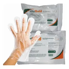 Luva Plástica Estéril Descartável 100un Vitalgold Foto mini 1
