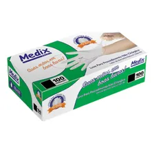 Luva Procedimento Descartável Latex Sem Pó Medix Com 100 Und Cor Natural Tamanho Luva Procedimento Descartável Latex Sem Pó Medix P Foto mini 4