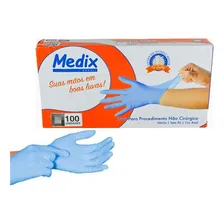 Luva Procedimento Nitrilica Medix Azul Tamanho Gg Foto mini 1