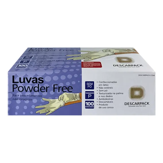 Luva Procedimento Não Cirúr. Látex S/ Pó Descarpack 100un G Foto 1
