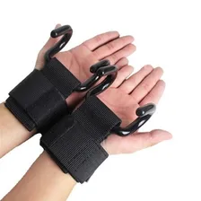 Luva Strap Com Gancho Garra Aço Musculação Treino Academia Par Yangfit Foto mini 4