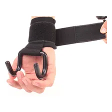 Luva Strap Com Gancho Garra Aço Musculação Treino Academia Par Yangfit Foto mini 3