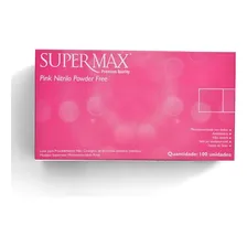 Luva Supermax Nitrilo Sem P贸 Powder Free Cor Pink 100un Cor Rosa Tamanho G Foto mini 3