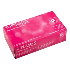 Luva Supermax Nitrilo Sem P贸 Powder Free Cor Pink 100un Cor Rosa Tamanho G Foto mini 1