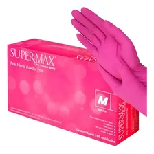 Luva Supermax Nitrilo Sem P贸 Powder Free Cor Pink 100un Cor Rosa Tamanho G Foto mini 4