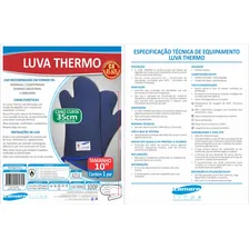 Luva Termica Alta Temperatura Até 500 Graus - 35cm Cor Azul Foto mini 2
