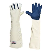 Luva Térmica Para Cozinha Industrial Com Palma De Aramida 60 Cm Para Alta Temperatura Anti Chama Forno Com Ca Rio Valey Cor Azul Foto mini 3