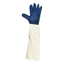 Luva Térmica Para Cozinha Industrial Com Palma De Aramida 60 Cm Para Alta Temperatura Anti Chama Forno Com Ca Rio Valey Cor Azul Foto mini 4