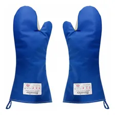 Luva Térmica Para Cozinha Industrial Mão De Gato Alta Temperatura Anti-chama E Vapores Quentes 45 Cm Forno Rio Valley Cor Azul Foto  mini 1