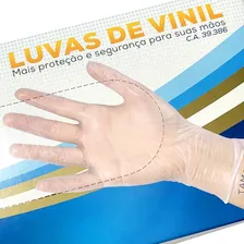 Luvas De Vinil Transparentes Sem P贸 Cx/ Com 100un Bompack Foto mini 3