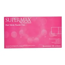 Luvas descartáveis antiderrapantes Supermax Luva NitrÃlica cor rosa tamanho P de nitrilo x 100 unidades Foto mini 3