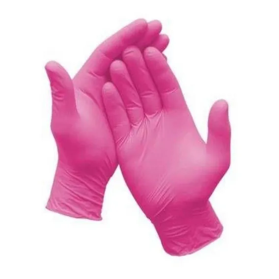 Luvas descartáveis antiderrapantes Supermax Luva NitrÃlica cor rosa tamanho P de nitrilo x 100 unidades Foto 1