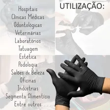 Luvas Nitrilicas Talge cor preto tamanho M com 100 unidades Foto mini 3