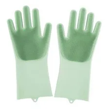 Luvas Silicone Multiuso Lava Louça Macio Limpeza Foto  mini 1