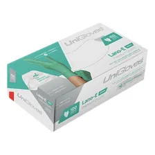 Luvas UniGloves Lano E Látex Verdes Tamanho XS Antiderrapantes Caixa 100 Unidades Foto mini 2
