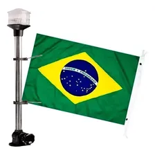 Luz Alcançado Ancoragem Led Preto Com Bandeira Foto  mini 1