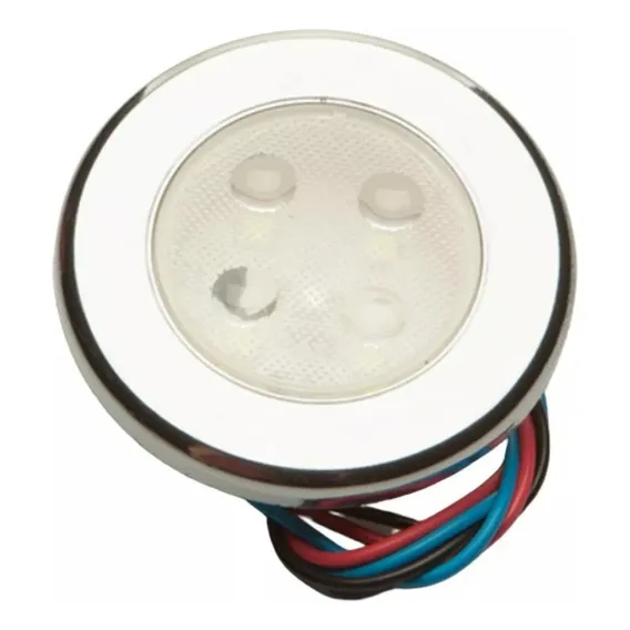 Luz De Cabine E Cortesia Náutica Branco Frio Lancha Foto 1