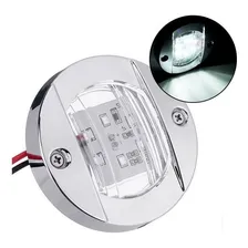 Luz De Cortesia 12v 24v 6 Leds Redonda 75mm Barco Lancha Luz Branco-frio Foto  mini 1