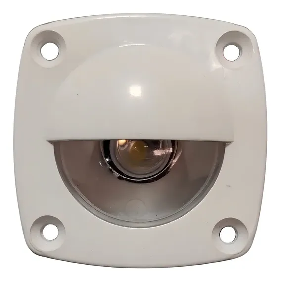 Luz De Cortesia Em Abs Branca 2 Leds 12v Barco Lancha Pesca Cor Da Luz Branco-frio Foto 1