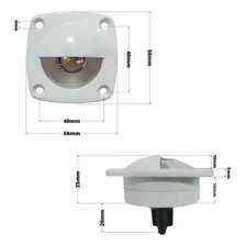 Luz De Embutir Cortesia Branca Com Led Vermelho 12/24v Trailers Barcos Iates Automóveis Veleiros Motorhome Luz De Cortesia Seavix Iluminação Discreta Elegante E Moderna Embarcações Seguras Foto mini  2