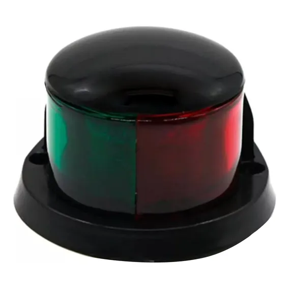 Luz De Navegação Para Proa Bicolor Preta Em Led Foto 1