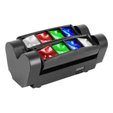 Luz De Palco Dj Mini Aranha 8 Leds 40w Rgbw Controle Voz Foto  mini 1