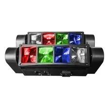 Luz De Palco Dj Mini Aranha 8 Leds 40w Rgbw Controle Voz Foto mini  2