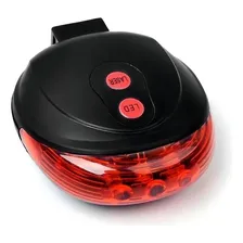 Luz Led Traseira Bike Bicicleta Sinalizador Laser Ciclovia Cor Vermelho Foto mini 4