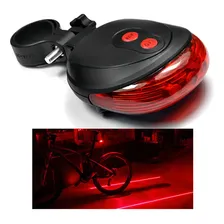 Luz Led Traseira Bike Bicicleta Sinalizador Laser Ciclovia Cor Vermelho Foto mini  3