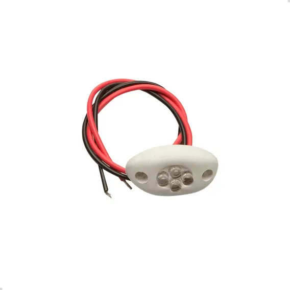 Luz Led Vermelha Cortesia Náutica Barco Lancha Arieltek 12v Foto 1