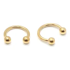 M2 Piercing Ferradura Para Orelha Folheado A Ouro 8mm Cor Dourado Foto  mini 1