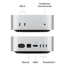 Mac mini - Chip M4 da Apple com CPU de 10 núcleos, GPU de 10 núcleos e Neural Engine de 16 núcleos, Memória unificada de 16 GB, SSD de 256 GB - Distribuidor Autorizado Foto mini  2