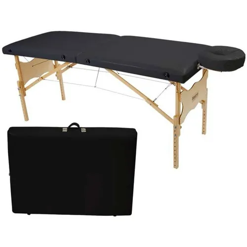 Maca De Massagem Portátil Altura Regulável Antares Legno Cor Preto Foto 1