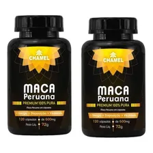 Maca Peruana Premium 100% Pura 2 Frascos C/ 120 Cáps Chamel Foto mini 1