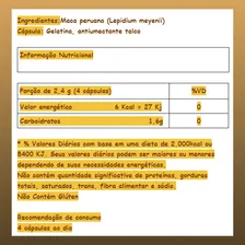 Maca Peruana Premium 100% Pura 4 Frascos C/ 120 Cáps Chamel Foto mini  3