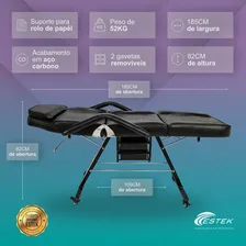 Maca Poltrona Cadeira Fixa Estética Estek Com Plastificação Cor Preto Foto mini  3