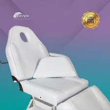 Maca Poltrona Cadeira Fixa Estética Estek Com Plastificação Cor Branco Foto mini 3