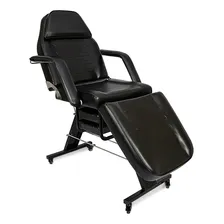 Maca Poltrona Cadeira Fixa Estética Estek Com Plastificação Cor Preto Foto mini 1