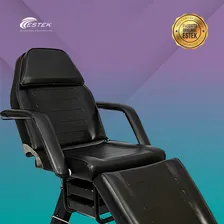Maca Poltrona Cadeira Fixa Estética Estek Com Plastificação Cor Preto Foto mini 4