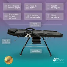 Maca Poltrona Cadeira Fixa Estética Estek Com Plastificação Cor Preto Foto mini 3